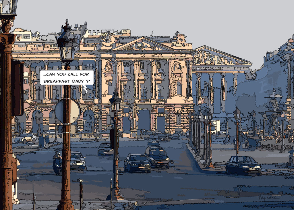 Place de la Concorde Paris — art Ligne Claire Paris — Philippe Matine