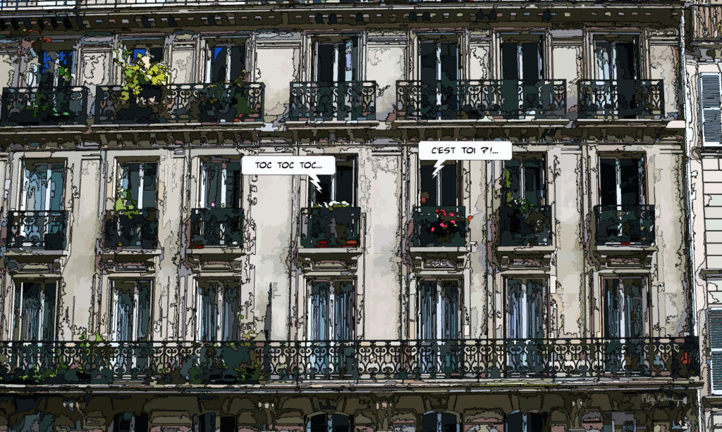 Façades haussmanniennes Faubourg Saint-Martin Paris — art Ligne Claire Paris — Philippe Matine