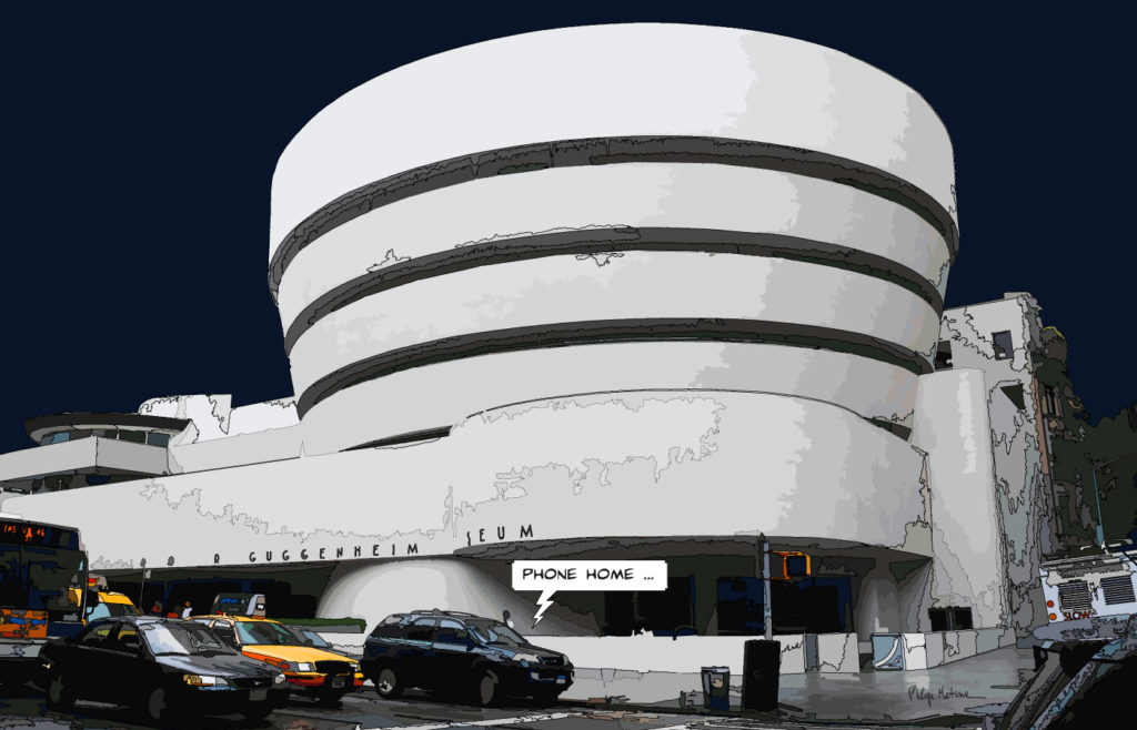 Musée Guggenheim New York façade blanche — art Ligne Claire New York — Philippe Matine