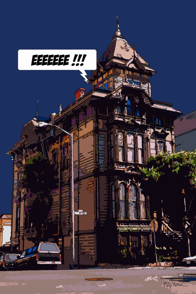 Maison victorienne hantée San Francisco — art Ligne Claire San Francisco — Philippe Matine