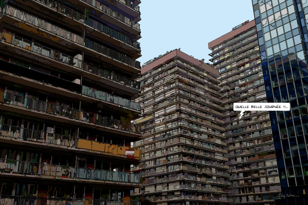 Immeuble parisien contemporain bords de Seine — art Ligne Claire Paris — Philippe Matine