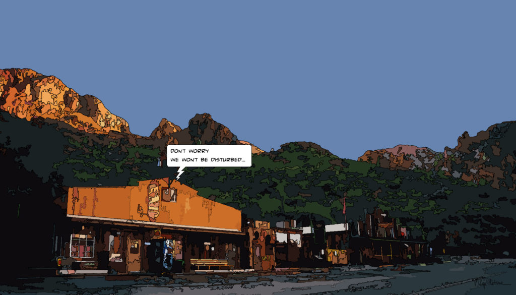 Livery Stable village du Far West — art Ligne Claire West — Philippe Matine