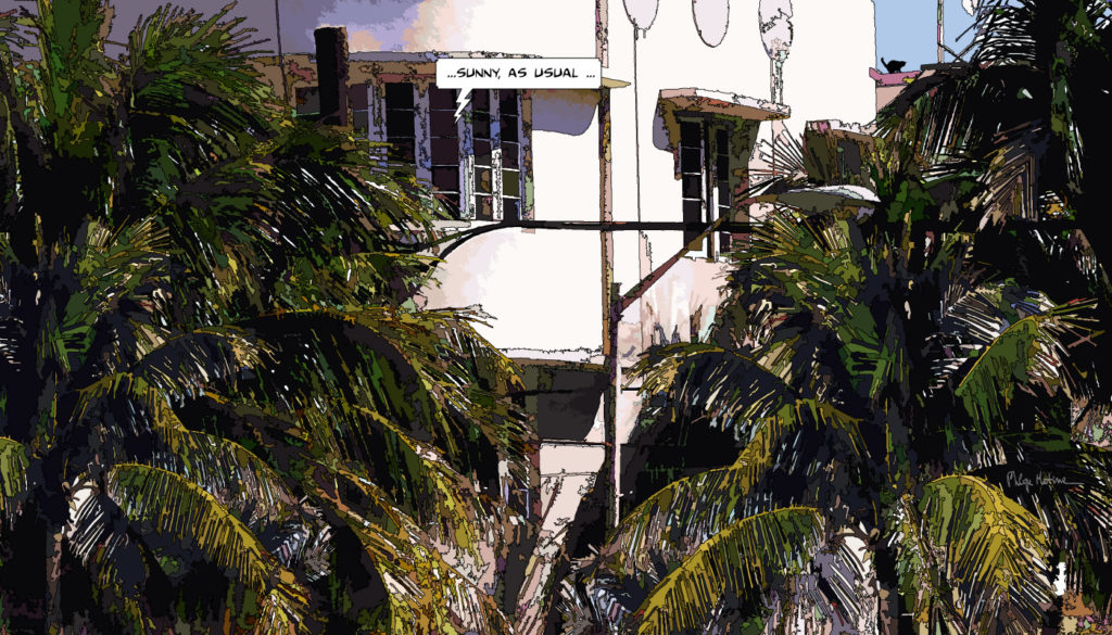 Miami Beach façade — art Ligne Claire Miami — Philippe Matine