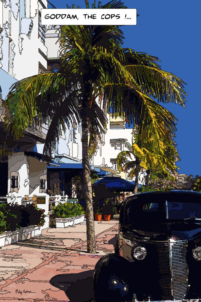 Nash Rambler voiture vintage Miami — art Ligne Claire Miami — Philippe Matine
