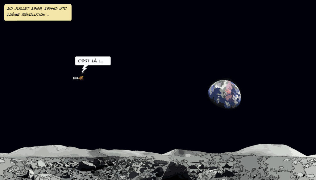 Hommage mission Apollo alunissage — art Ligne Claire Hommages — Philippe Matine