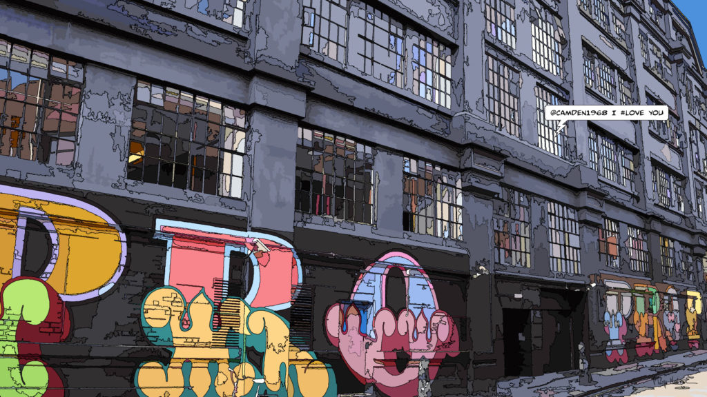 Street art Londres quartier branché — art Ligne Claire London — Philippe Matine