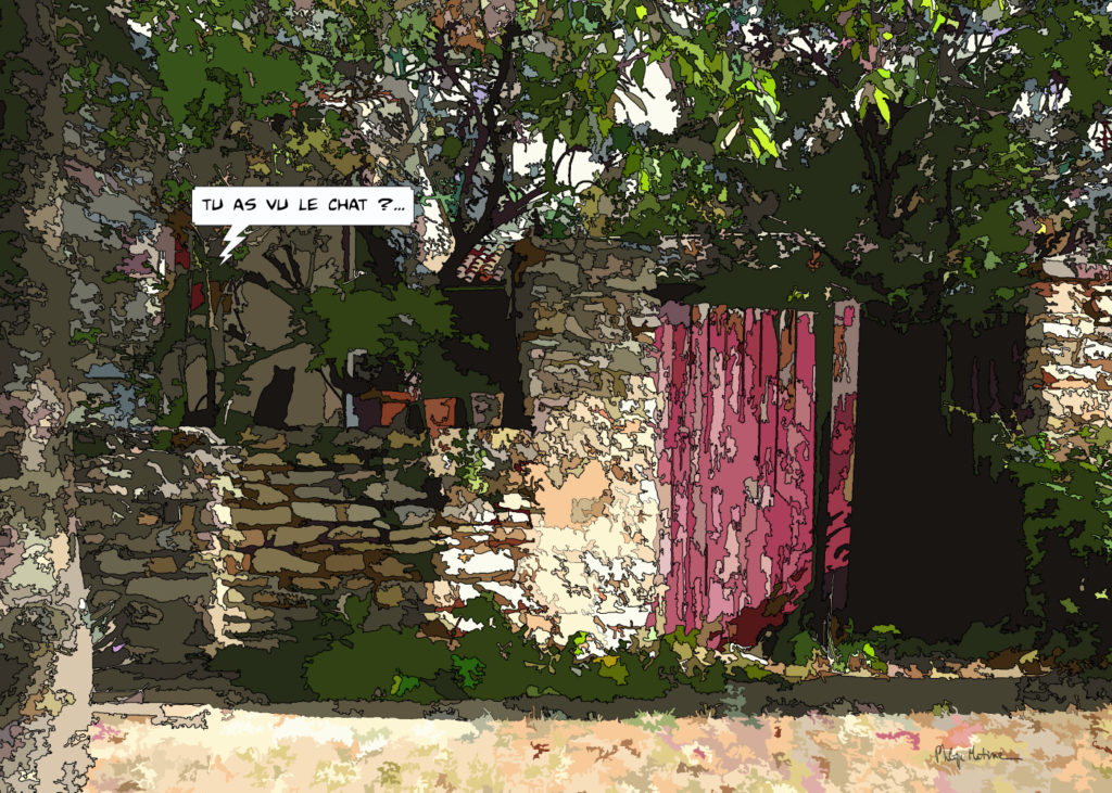 Mas provençal portail en pierre — art Ligne Claire Marseille — Philippe Matine