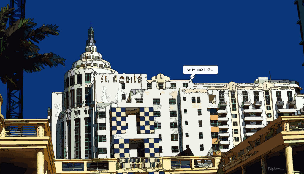 Hôtel St Moritz Miami Beach Art Déco — art Ligne Claire Miami — Philippe Matine