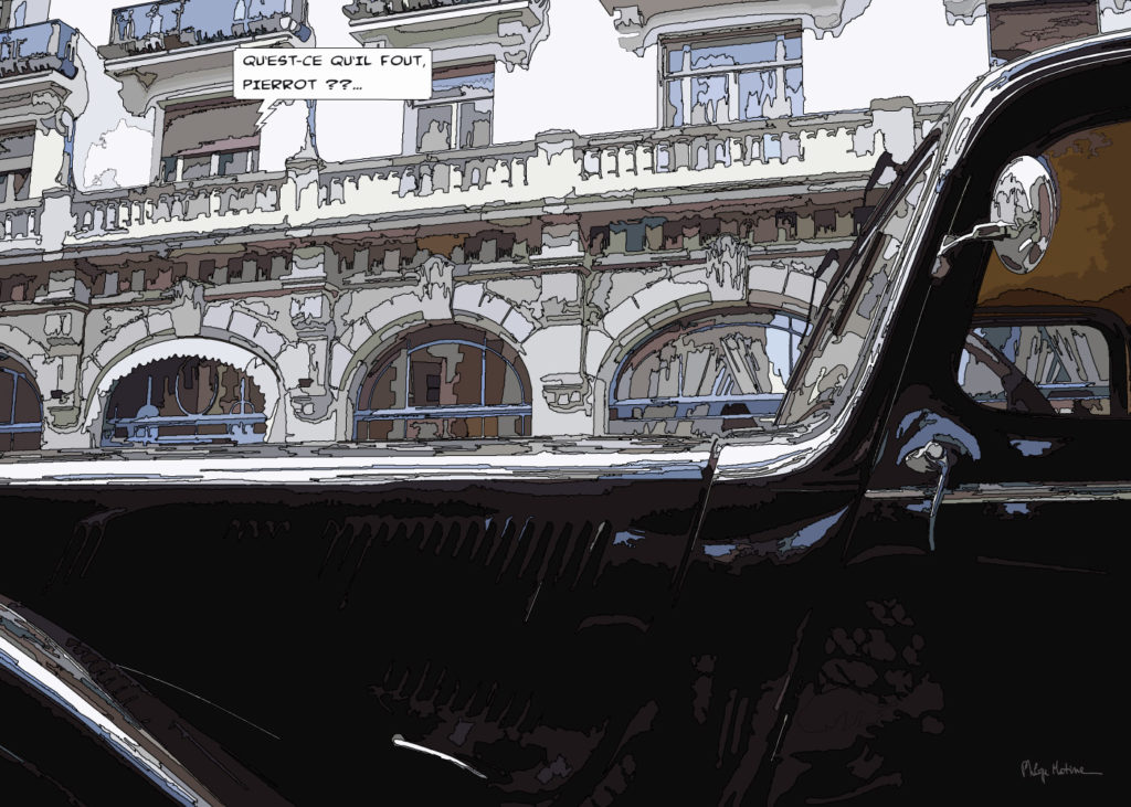 Citroën Traction Avant Vichy — art Ligne Claire Motors — Philippe Matine