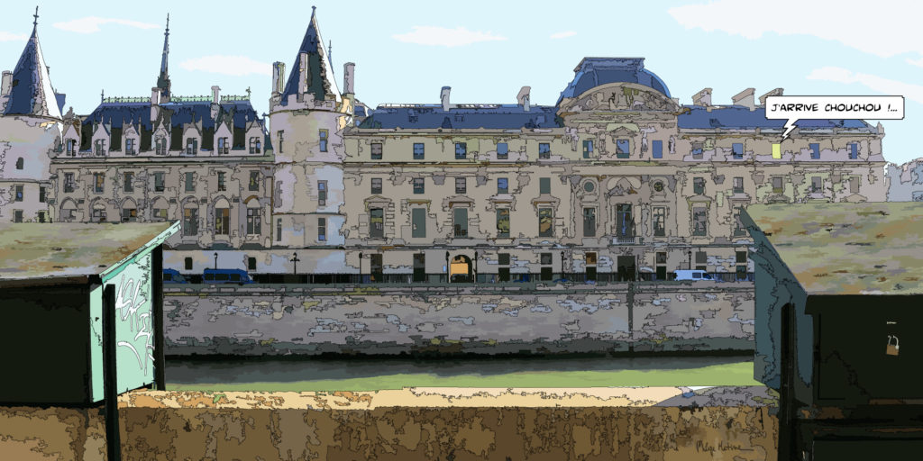 Cour de Cassation Paris façade majestueuse — art Ligne Claire Paris — Philippe Matine