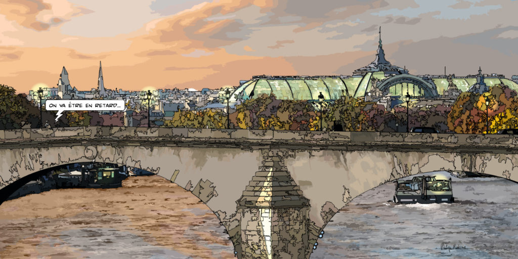 Grand Palais Paris verrière illuminée — art Ligne Claire Paris — Philippe Matine