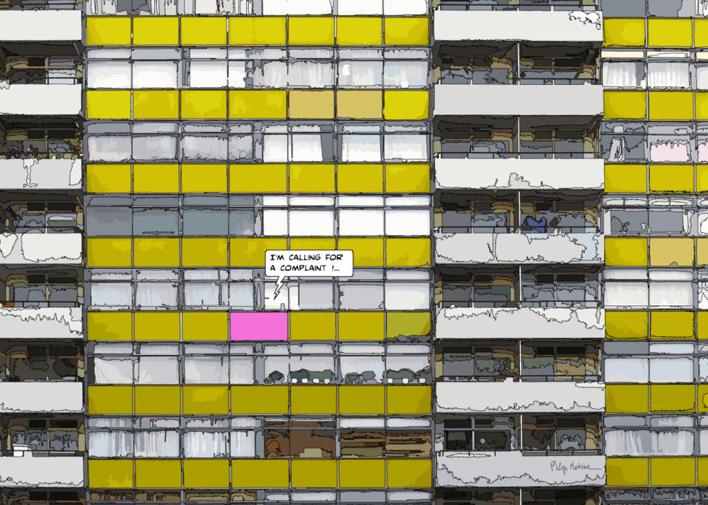 Complexe Barbican Londres architecture brutaliste — art Ligne Claire London — Philippe Matine