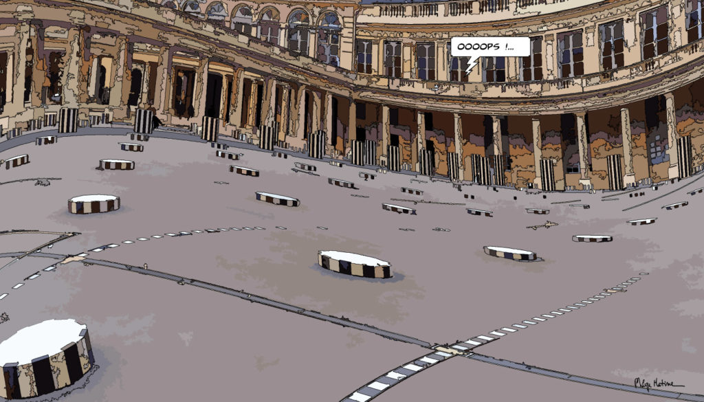 Cour du Palais-Royal Paris — art Ligne Claire Paris — Philippe Matine