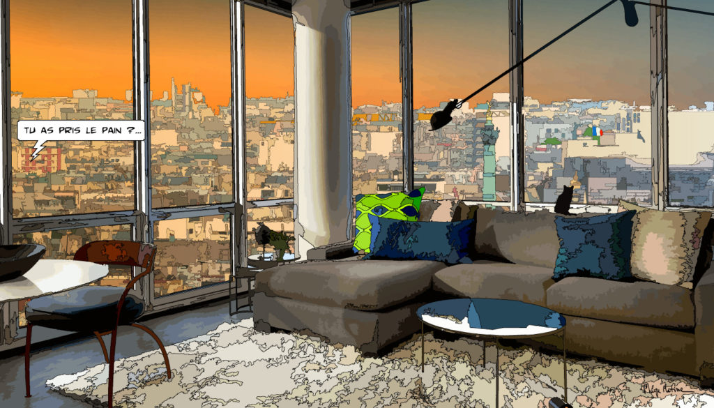 Loft Bastille Paris intérieur design — art Ligne Claire Intérieurs — Philippe Matine