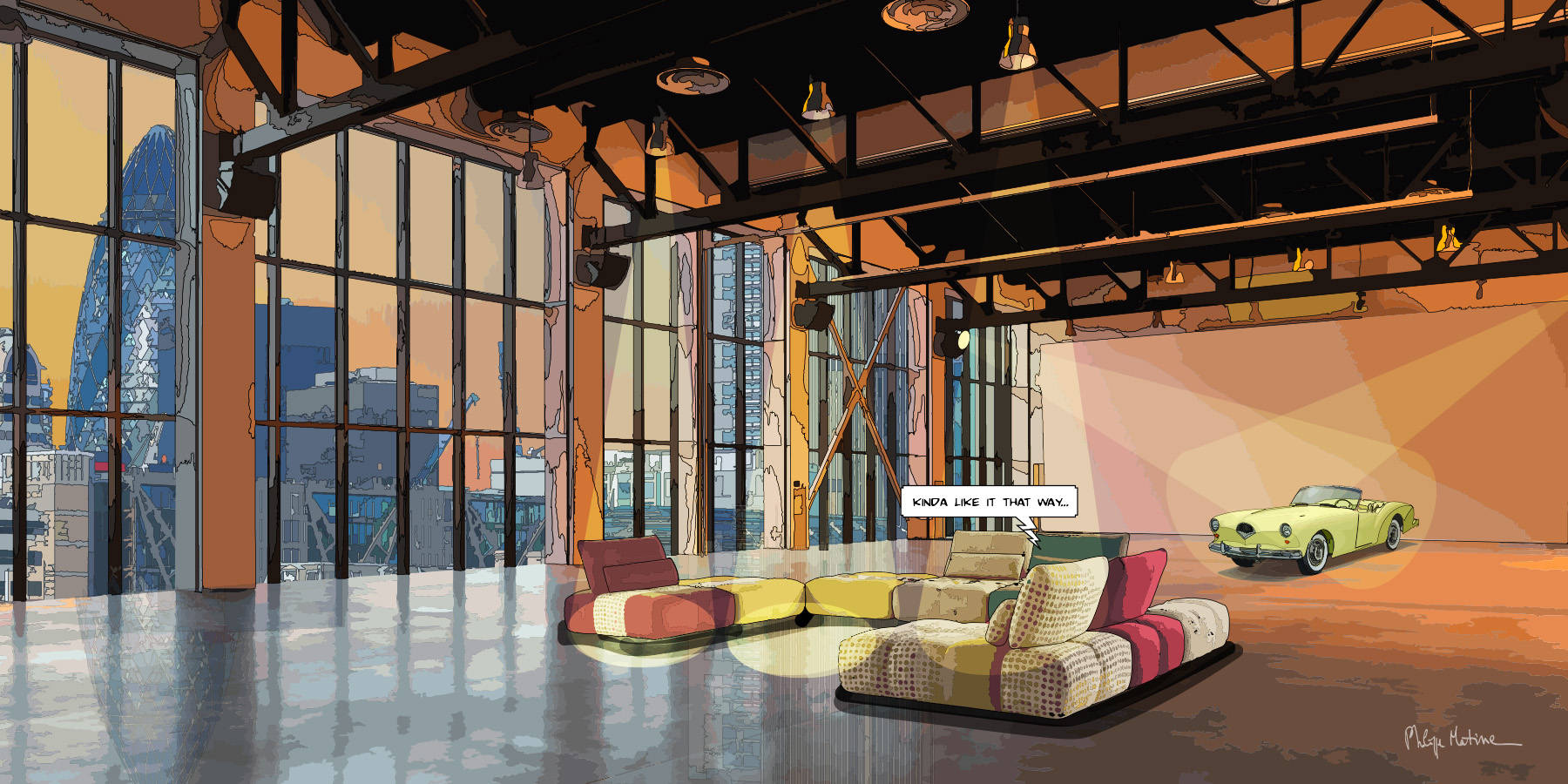 Loft londonien design contemporain — art Ligne Claire Intérieurs — Philippe Matine