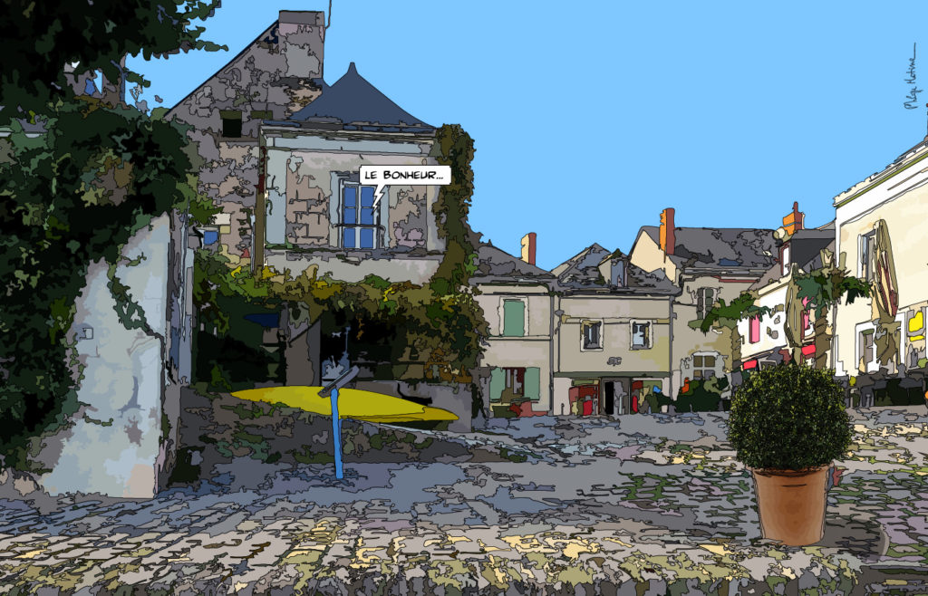 Confluence Maine Loire Bouchemaine Angers — art Ligne Claire Angers — Philippe Matine