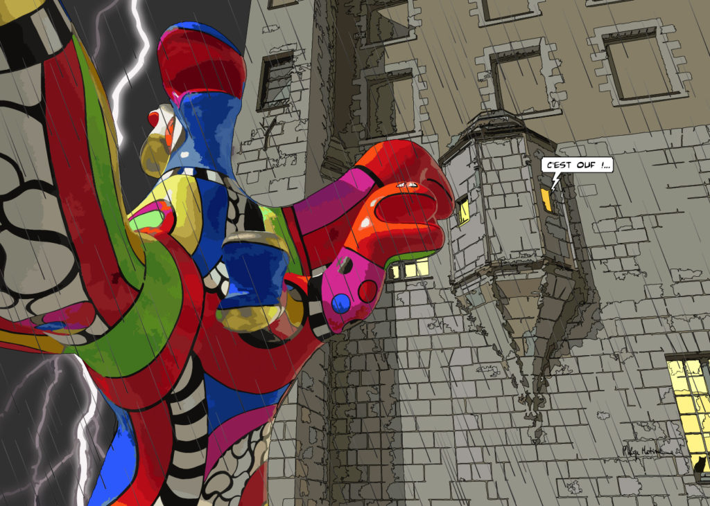 Sculpture Niki de Saint-Phalle Angers — art Ligne Claire Angers — Philippe Matine