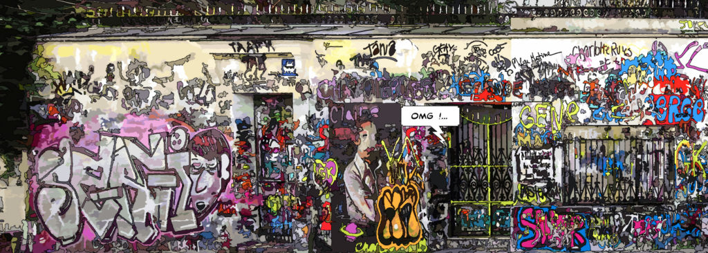 Maison Serge Gainsbourg Paris rue de Verneuil — art Ligne Claire Paris — Philippe Matine
