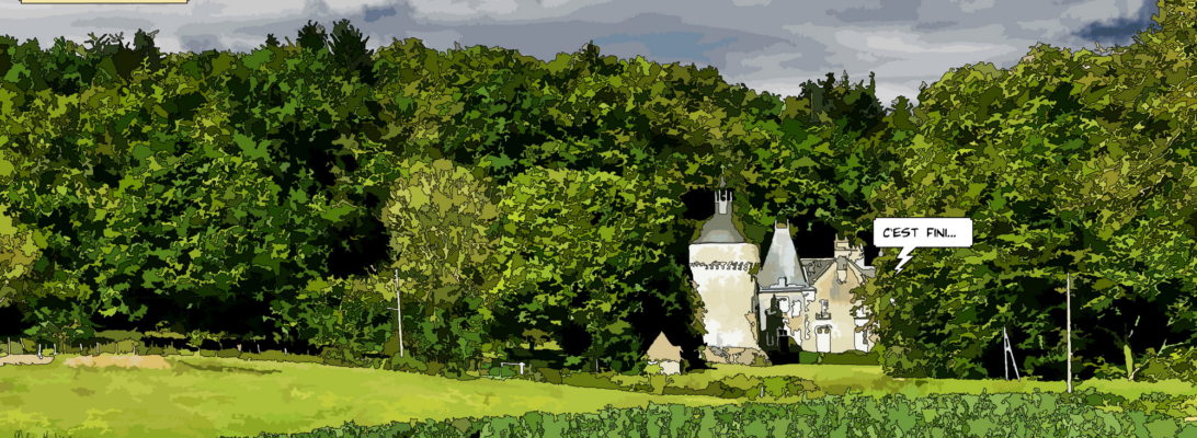 Manoir percheron façade en pierre — art Ligne Claire Le Perche — Philippe Matine