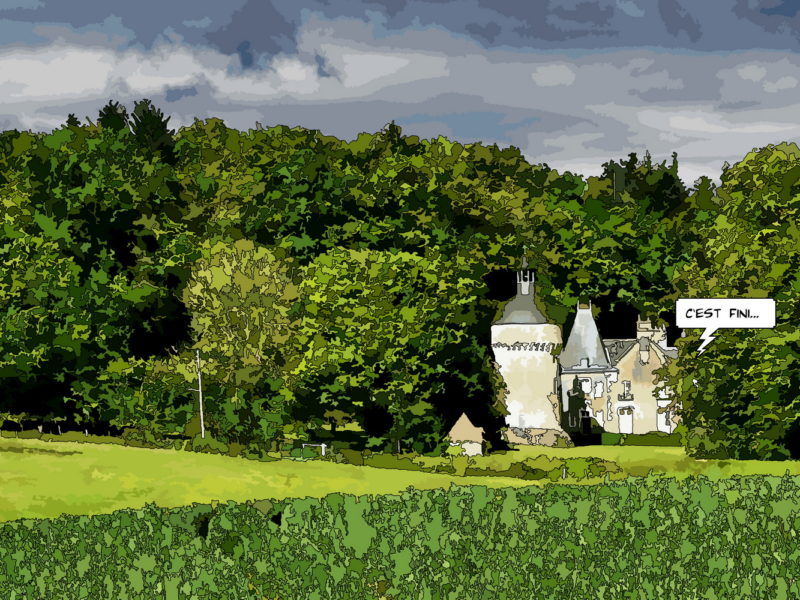 Manoir percheron façade en pierre — art Ligne Claire Le Perche — Philippe Matine