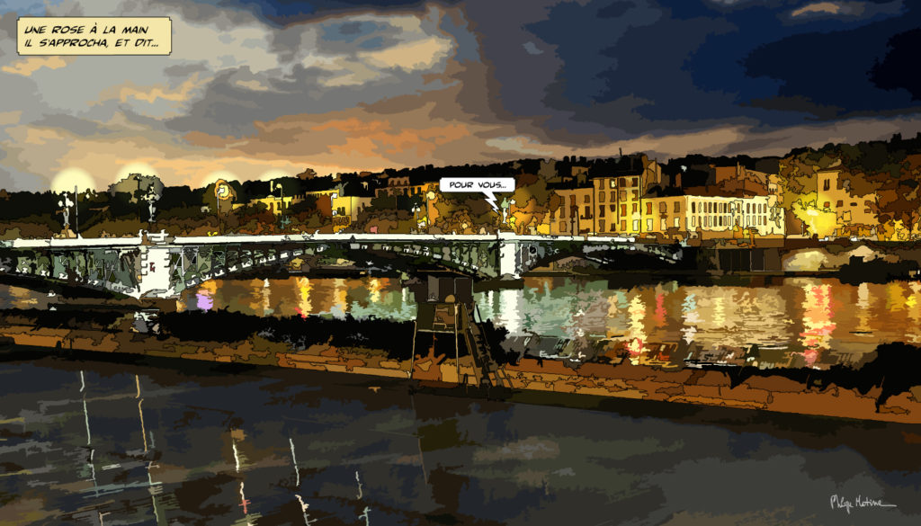 Pont de l'Université Lyon et ses arches — art Ligne Claire Lyon — Philippe Matine