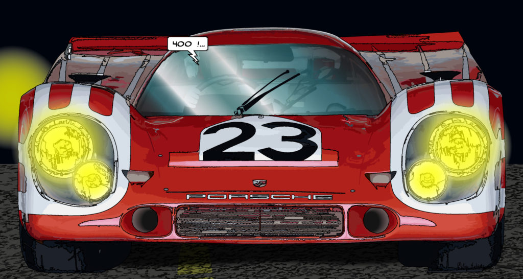 Porsche 917K Salzburg vue de face — art Ligne Claire Motors — Philippe Matine