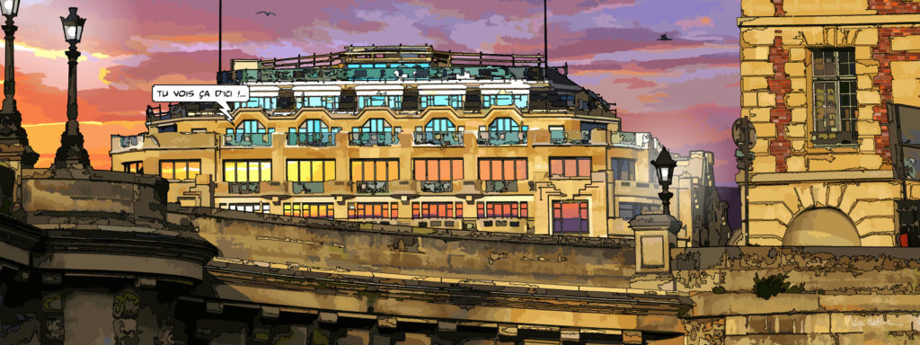 La Samaritaine Paris façade illuminée — art Ligne Claire Paris — Philippe Matine