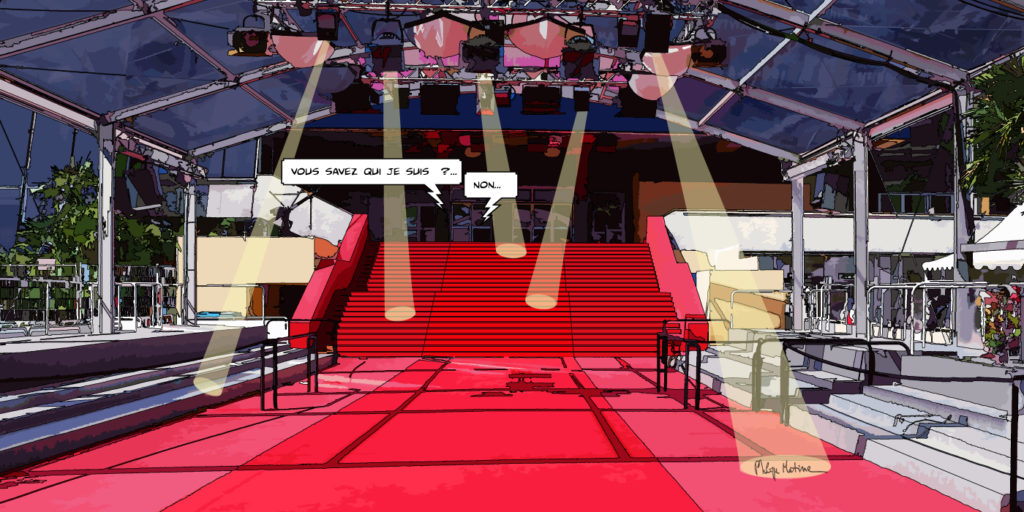 Cannes Festival tapis rouge — art Ligne Claire Marseille — Philippe Matine