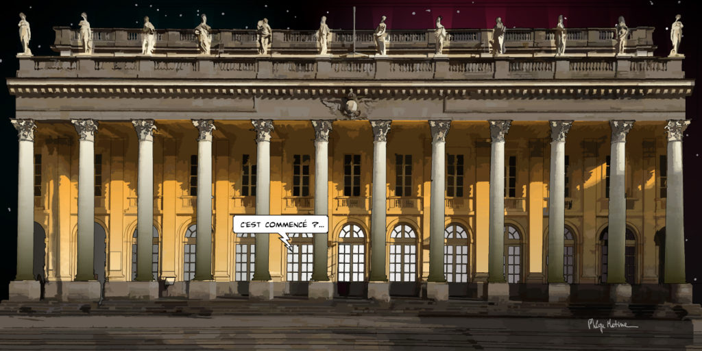 Grand Théâtre de Bordeaux façade — art Ligne Claire Bordeaux — Philippe Matine