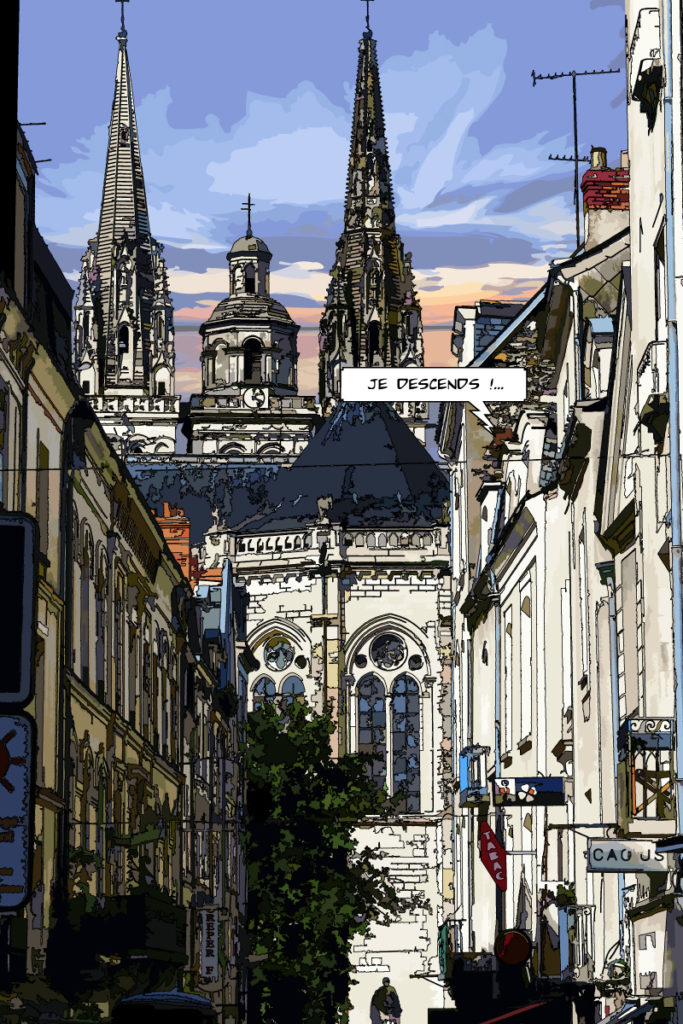 Cathédrale Saint-Maurice Angers façade — art Ligne Claire Angers — Philippe Matine