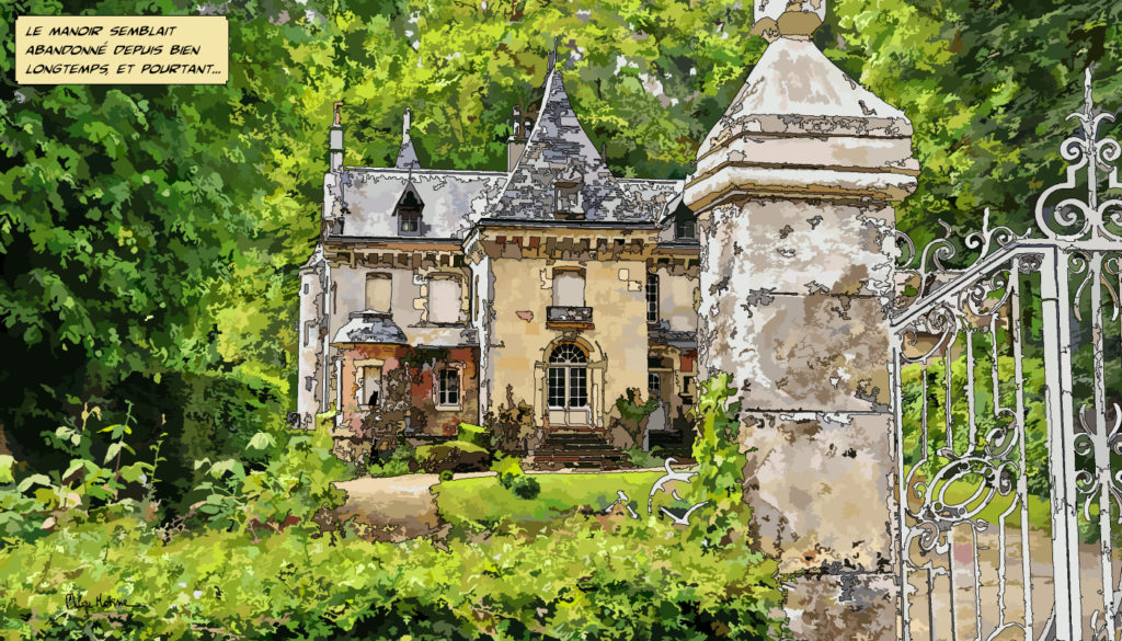 Manoir abandonné Le Perche envahi de lierre — art Ligne Claire Le Perche — Philippe Matine