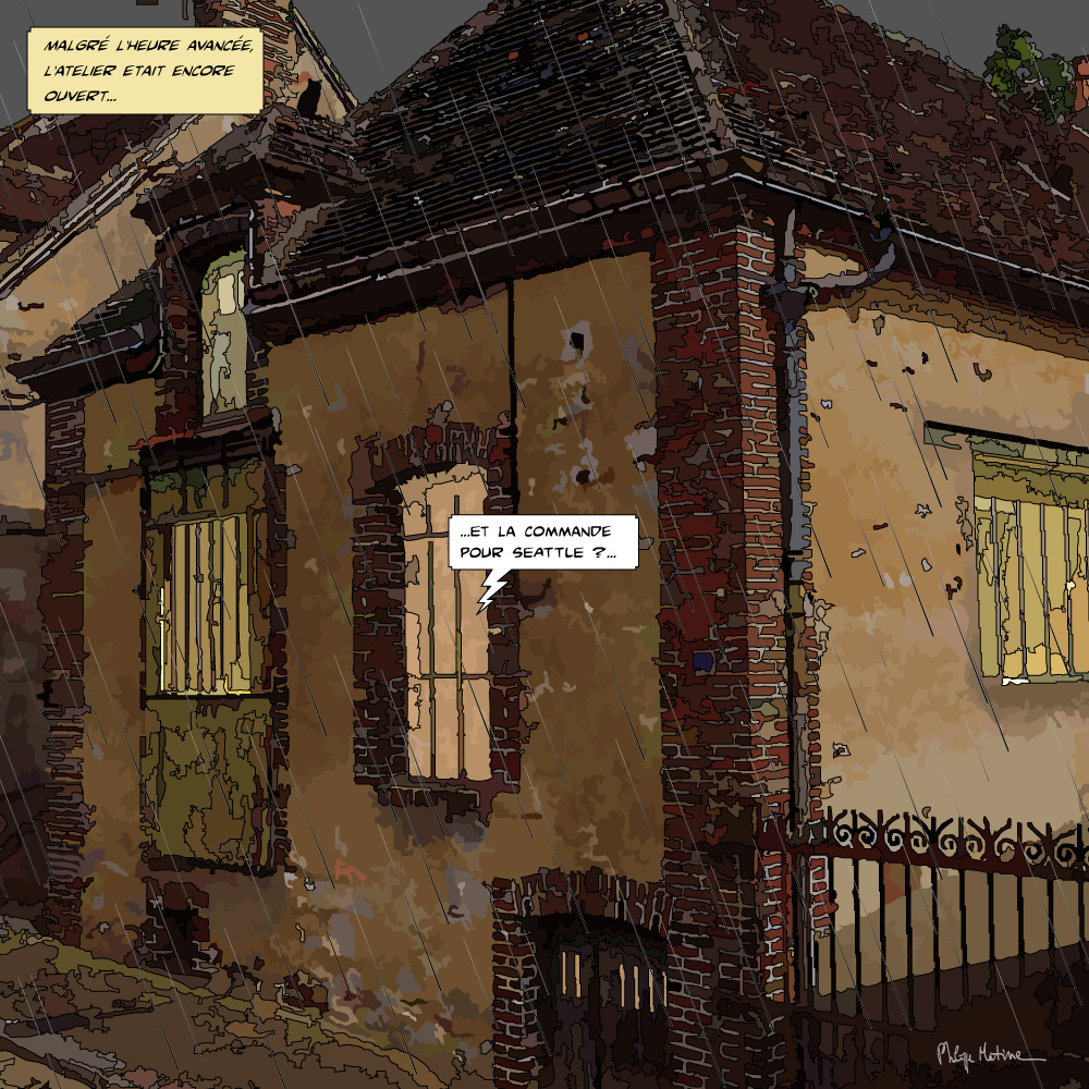 Atelier Rémalard en Perche maison de pierre — art Ligne Claire Le Perche — Philippe Matine