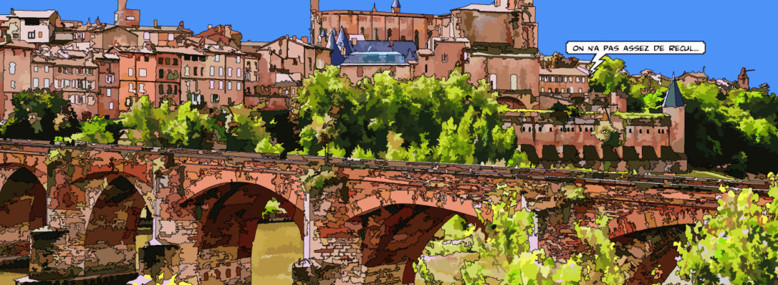 Toulouse et ses toits — art Ligne Claire Toulouse — Philippe Matine