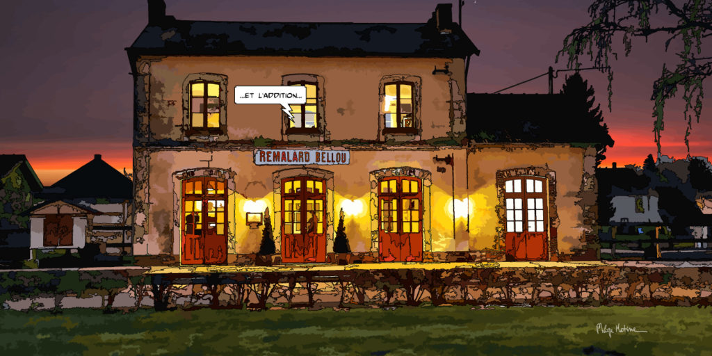 Gare de Bellou-sur-Huisne Le Perche — art Ligne Claire Le Perche — Philippe Matine