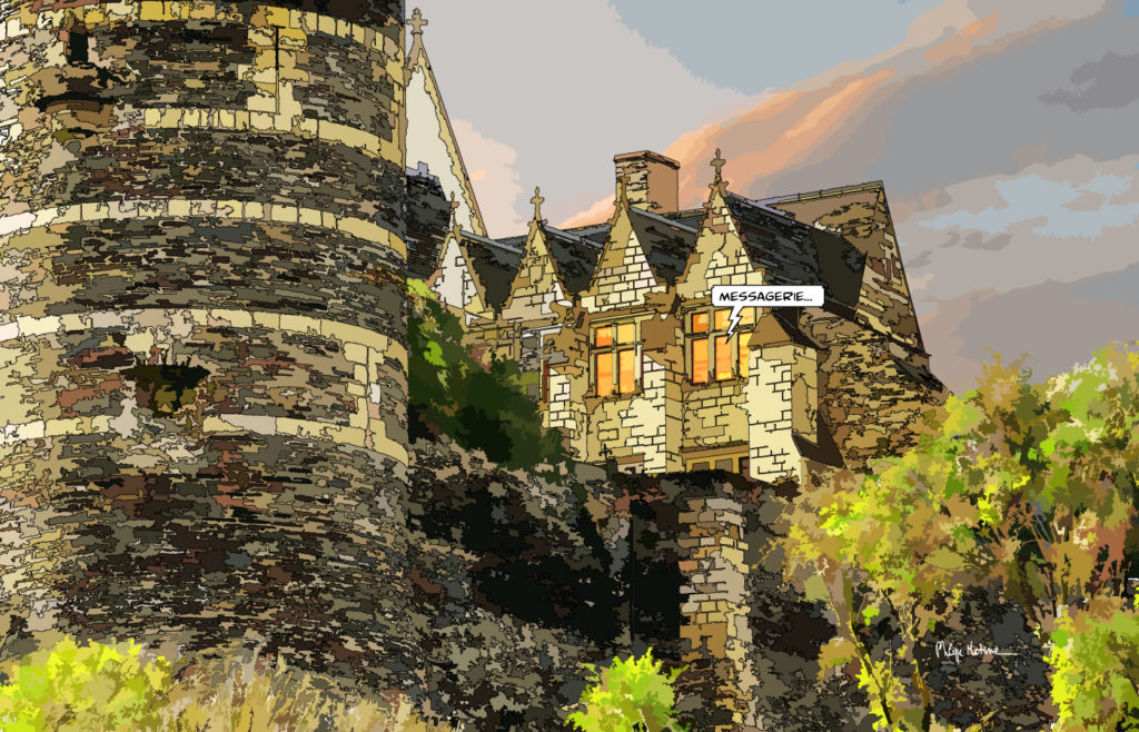 Maison sur les remparts Angers — art Ligne Claire Angers — Philippe Matine