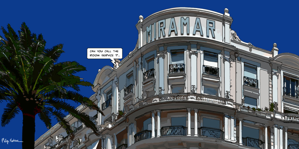 Hôtel Miramar Cannes façade — art Ligne Claire Marseille — Philippe Matine
