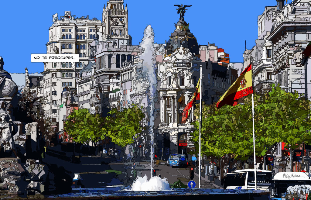 Gran Via Madrid architecture monumentale — art Ligne Claire Espagne — Philippe Matine