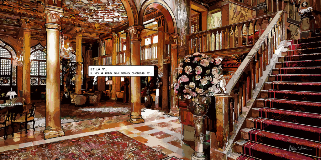 Salon de l'Hôtel Danieli Venise — art Ligne Claire Intérieurs — Philippe Matine
