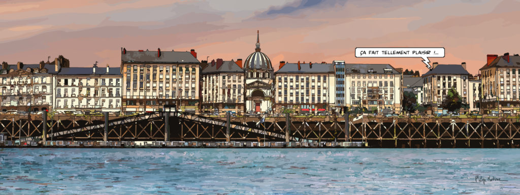 Quais de Loire Nantes — art Ligne Claire Nantes — Philippe Matine