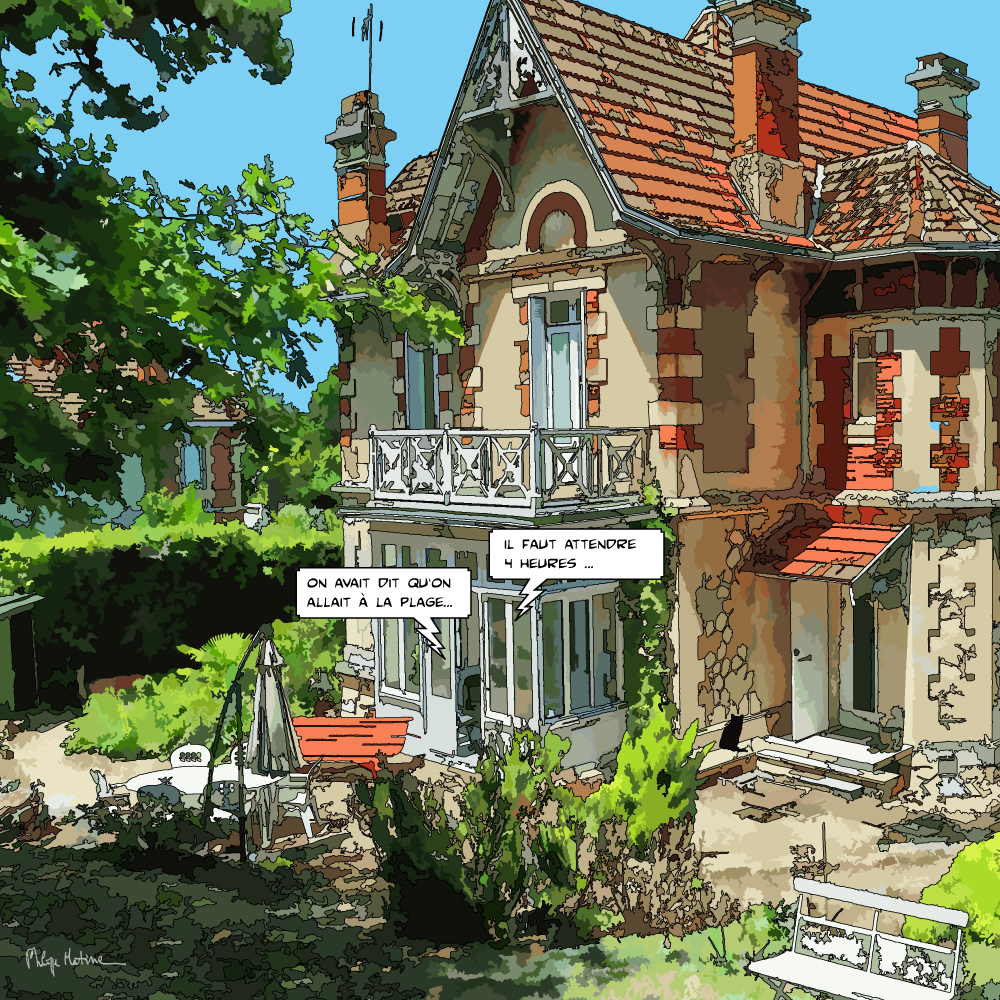 Villa d'Arcachon architecture belle époque — art Ligne Claire Bordeaux — Philippe Matine
