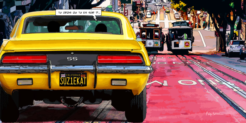 Chevrolet Camaro San Francisco — art Ligne Claire Motors — Philippe Matine