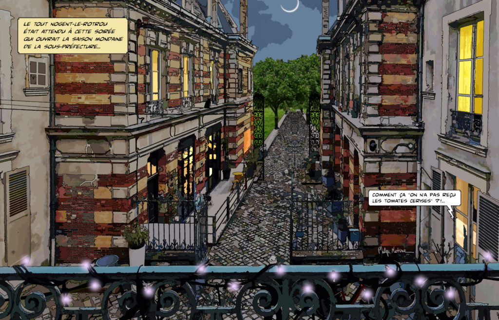 Nogent-le-Rotrou Le Perche en saison — art Ligne Claire Le Perche — Philippe Matine