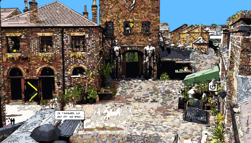 Marché de Camden Londres — art Ligne Claire London — Philippe Matine