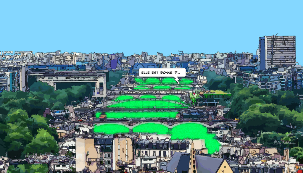 La Seine vue depuis les quais de Paris — art Ligne Claire Paris — Philippe Matine