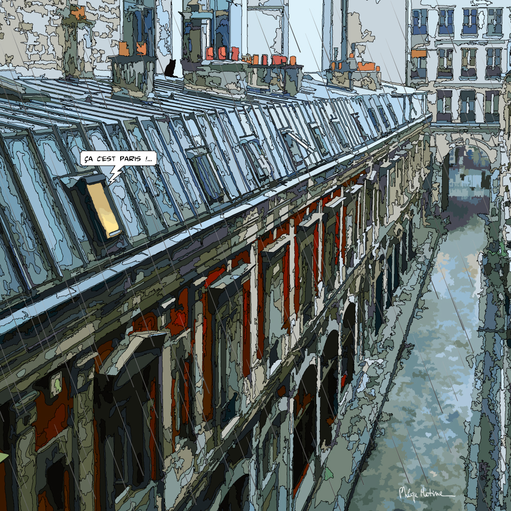 Passage du Désir Paris couloir mystérieux — art Ligne Claire Paris — Philippe Matine