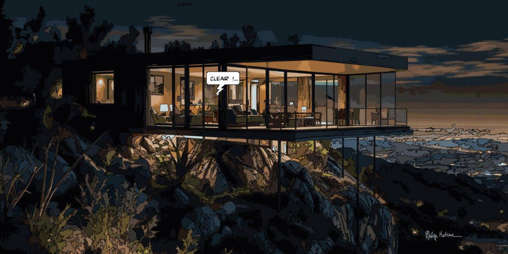 Maison en verre San Francisco — art Ligne Claire San Francisco — Philippe Matine