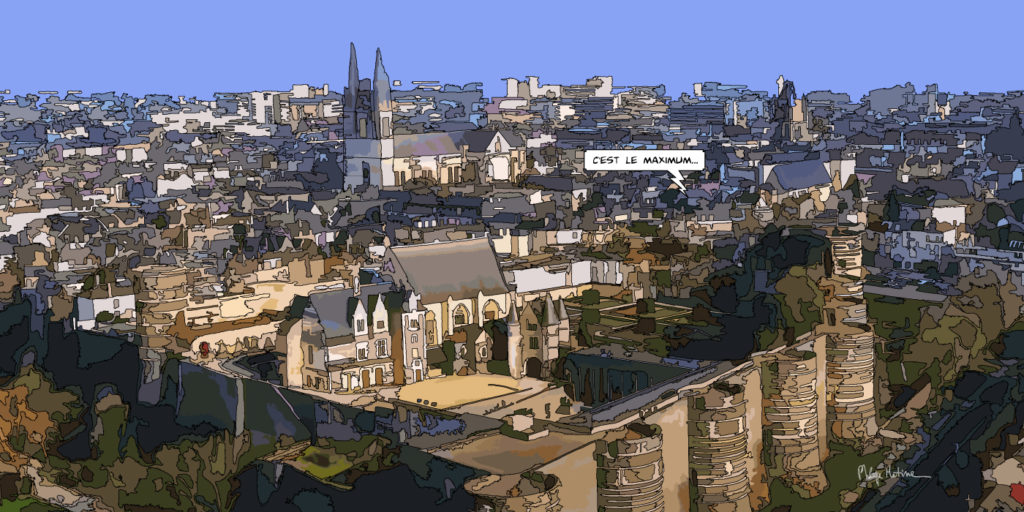 Vieil Angers rues historiques — art Ligne Claire Angers — Philippe Matine