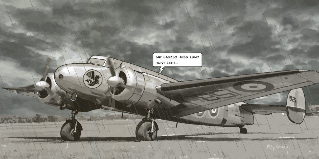 Hommage Casablanca avion scène finale — art Ligne Claire Hommages — Philippe Matine