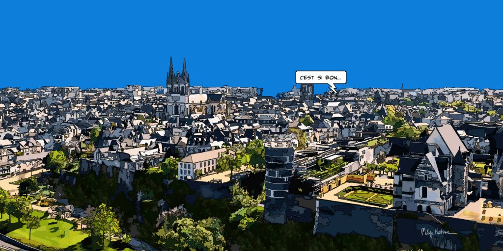 Angers vue panoramique c'est si bon — art Ligne Claire Angers — Philippe Matine