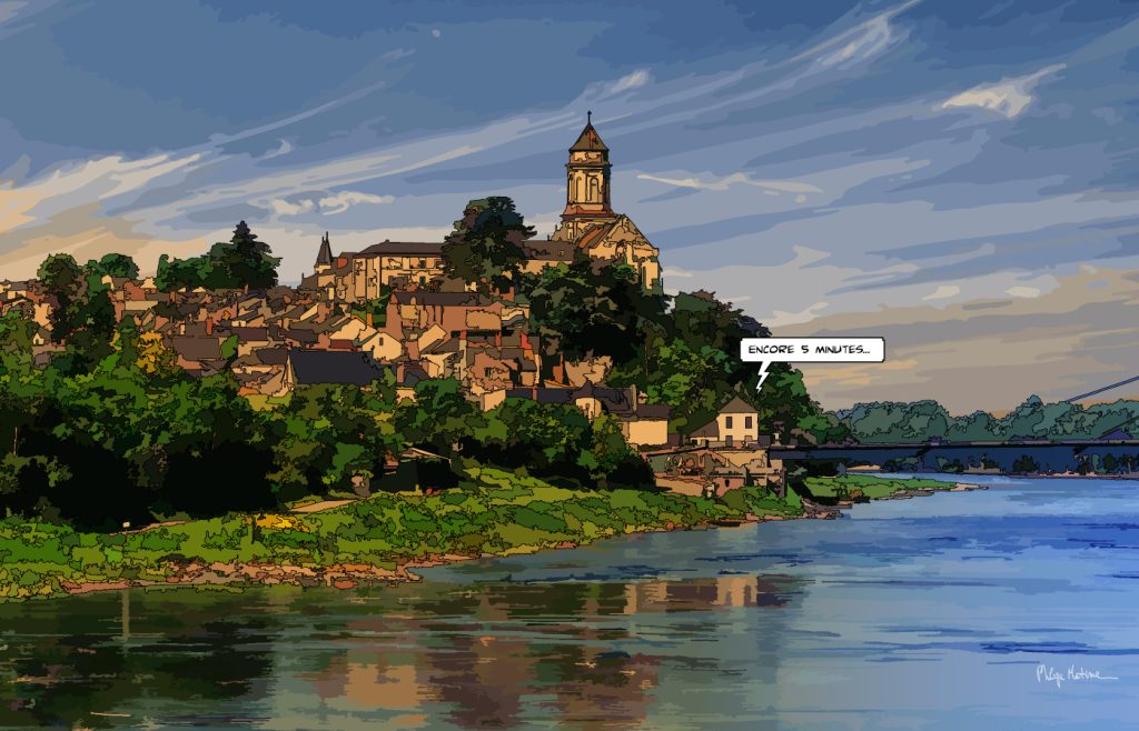 Saint-Florent-le-Vieil village de Loire — art Ligne Claire Angers — Philippe Matine